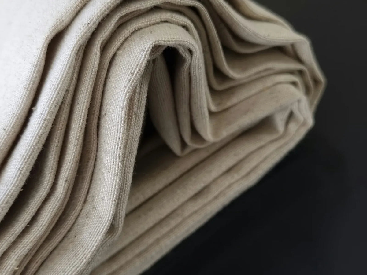 Folded natural cotton cloth